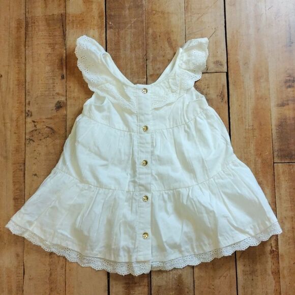 Artisan NY Dress 24 Months White Spring Dress Cotton Lined Eyelet Easter New - Picture 1 of 10